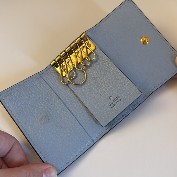 Gucci GG Marmont GG Supreme Canvas Key Case Blue - Picture 5 of 8